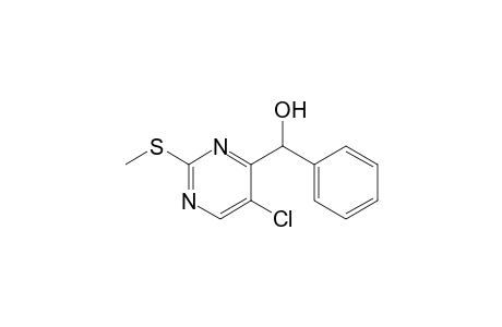 4-(ALPHA-HYDROXYBENZYL)-5-CHLORO-2-METHYLTHIOPYRIMIDINE