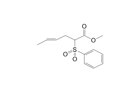 Methyl (4E)-2-(phenylsulfonyl)-4-hexenoate