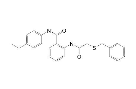 Benzamide, N-(4-ethylphenyl)-2-[[2-[(phenylmethyl)thio]acetyl]amino]-