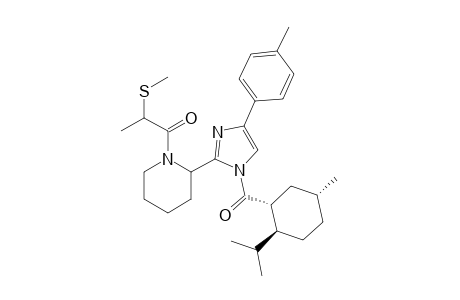 1-(2-(1-((1R,2S,5R)-2-isopropyl-5-methylcyclohexane-1-carbonyl)-4-(p-tolyl)-1H-imidazol-2-yl)piperidin-1-yl)-2-(methylthio)propan-1-one