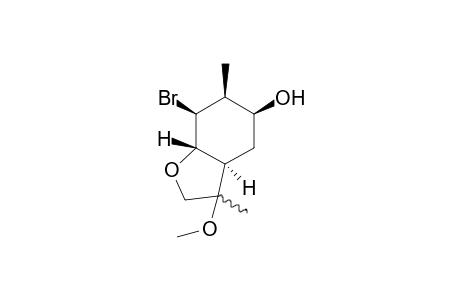 (1R,3S,4S,5S,6S)-5-Bromo-3-hydroxy-9-methoxy-4,9-dimethyl-7-oxabicyclo[4.3.0]nonane isomer