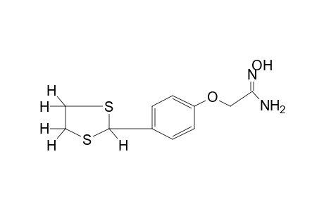 2-[p-(1,3-dithiolan-2-yl)phenoxy]acetamidoxime