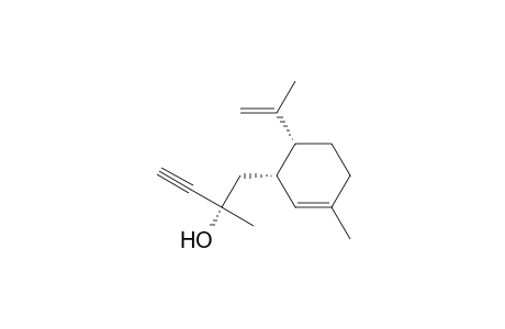 (2S)-1-[(1S,6R)-6-isopropenyl-3-methyl-cyclohex-2-en-1-yl]-2-methyl-but-3-yn-2-ol