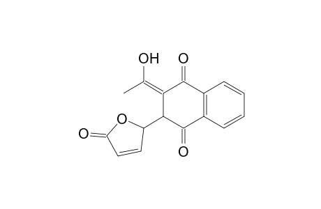 5-(1,2,3,4-Tetrahydro-3-<1-hydroxy-ethylidene>-1,4-dioxo-2-naphthyl)-furan-2-(5H)-one