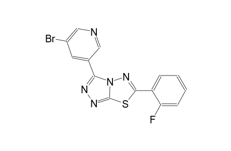 [1,2,4]triazolo[3,4-b][1,3,4]thiadiazole, 3-(5-bromo-3-pyridinyl)-6-(2-fluorophenyl)-