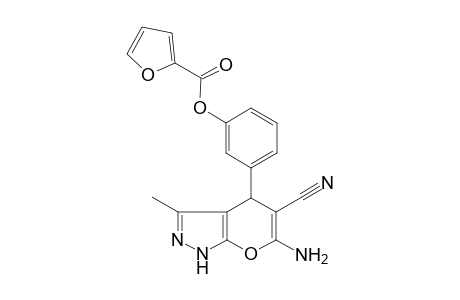3-(6-Amino-5-cyano-3-methyl-1,4-dihydropyrano[2,3-c]pyrazol-4-yl)phenyl 2-furoate