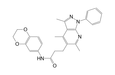 1H-pyrazolo[3,4-b]pyridine-5-propanamide, N-(2,3-dihydro-1,4-benzodioxin-6-yl)-3,4,6-trimethyl-1-phenyl-