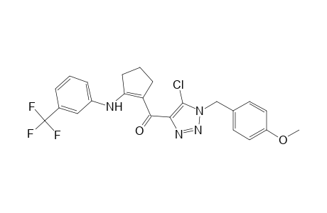 [2-(3-TRIFLUOROMETHYLPHENYLAMINO)-1-CYClOPENTEN-1-YL]-[5-CHLORO-1-(4-METHOXYPHENYLMETHYL)-1-H-1,2,3-TRIAZOL-4-YL]-METHANONE