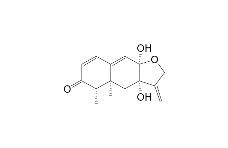 Naphtho[2,3-b]furan-6(4H)-one, 2,3,3a,4a,5,9a-hexahydro-3a,9a-dihydroxy-4a,5-dimethyl-3-methylene-, [3aR-(3a.alpha.,4a.alpha.,5.alpha.,9a.alpha.)]-