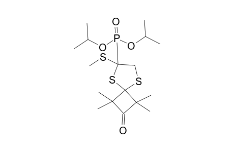7-Di(propan-2-yloxy)phosphoryl-1,1,3,3-tetramethyl-7-(methylthio)-5,8-dithiaspiro[3.4]octan-2-one
