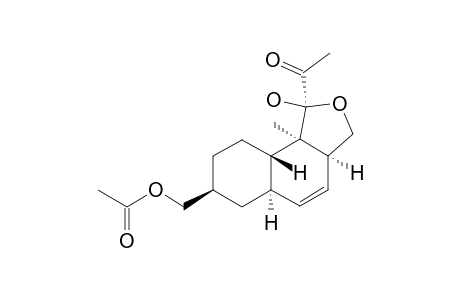 OBLONGOLIDE-M;[(1R,3AS,5AR,7S,9AS,9BR)-1-ACETYL-1-HYDROXY-1,3,3A,5A,6,7,8,9,9A,9B-DECAHYDRO-9B-METHYLNAPHTHO-[1,2-C]-FURAN-7-YL]-METHYL-ACETATE