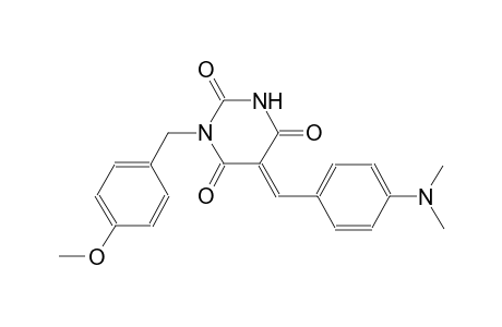 (5E)-5-[4-(dimethylamino)benzylidene]-1-(4-methoxybenzyl)-2,4,6(1H,3H,5H)-pyrimidinetrione