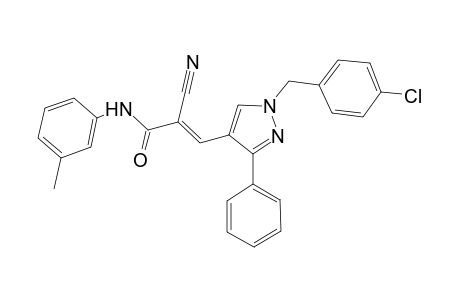 (2E)-3-[1-(4-chlorobenzyl)-3-phenyl-1H-pyrazol-4-yl]-2-cyano-N-(3-methylphenyl)-2-propenamide