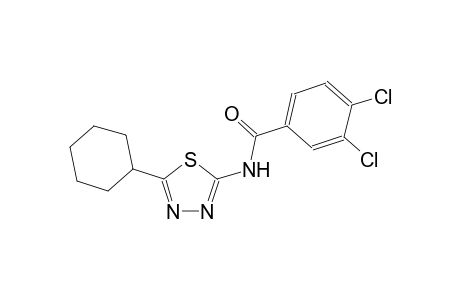 3,4-dichloro-N-(5-cyclohexyl-1,3,4-thiadiazol-2-yl)benzamide