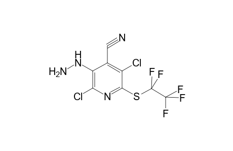 3-Hydrazino-2,5-dichloro-4-cyano-6-pentafluoroethylthiopyridine