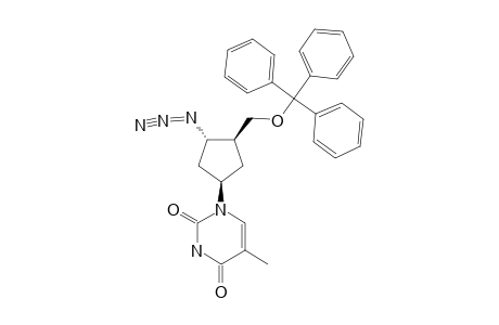 3'-AZIDO-6'-CARBA-2',3'-DIDEOXY-5'-O-TRITYLTHYMIDINE