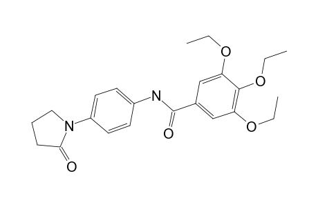 3,4,5-Triethoxy-N-[4-(2-oxo-1-pyrrolidinyl)phenyl]benzamide