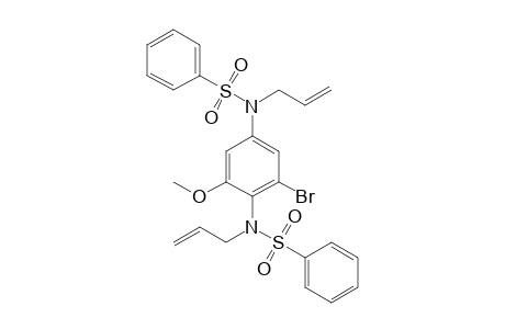 N,N'-Diallyl-N,N'-dibenzenesulfonyl-6-bromo-2-methoxy-1,4-phenylenediamine