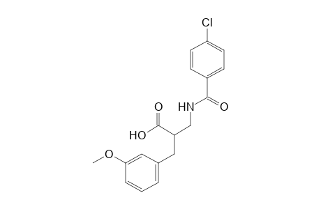 alpha-[(p-chlorobenzamido)methyl] -m-methoxyhydrocinnamic acid