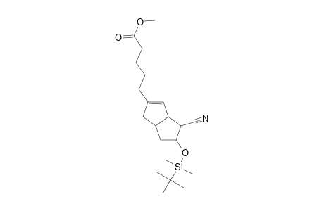 5-[(3aR,4S,5R,6aS)-5-(tert-Butyl-dimethyl-silanyloxy)-4-cyano-1,3a,4,5,6,6a-hexahydro-pentalen-2-yl]-pentanoic acid methyl ester