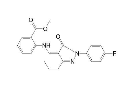 benzoic acid, 2-[[(Z)-[1-(4-fluorophenyl)-1,5-dihydro-5-oxo-3-propyl-4H-pyrazol-4-ylidene]methyl]amino]-, methyl ester