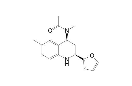 (2S*,4S*)-1,2,3,4-Tetrahydro-6-methyl-2-(2'-furyl)-4-(N-methyl-n-acetylamido)quinoline