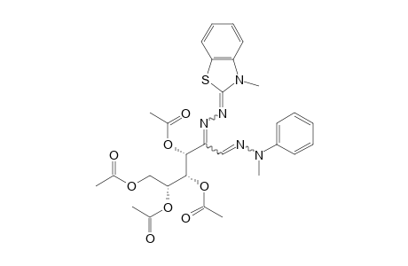 D-arabino-hexosulose, 1-(methylphenylhydrazone), azine with 3-methyl-2-benzothiazolinone, tetraacetate