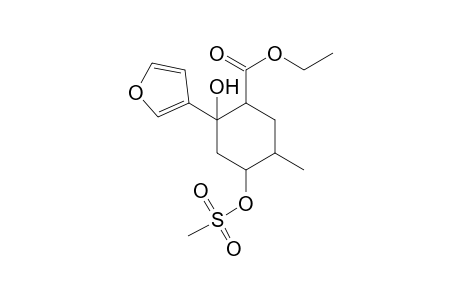 (1RS,2SR,4RS,5SR)-Ethyl 2-(3'-furyl)-2-hydroxy-5-methyl-4-(methylsulfonyloxy)cyclohexanecarboxylate