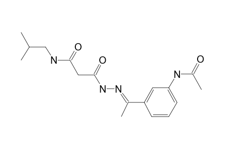 Propanamide, 3-[1-(3-acetylaminophenyl)ethylidenhydrazino]-3-oxo-N-isobuthyl-