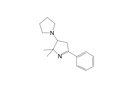 5,5-Dimethyl-2-phenyl-4-(1-pyrrolidinyl)-1-pyrroline