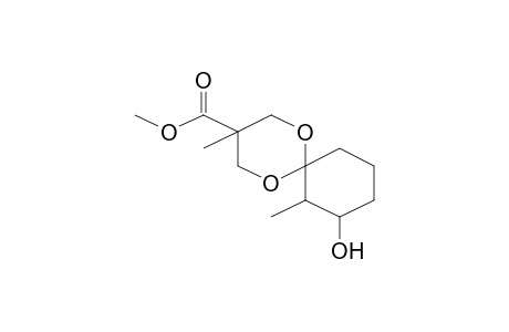 8-Hydroxy-3,7-dimethyl-1,5-dioxa-spiro[5.5]undecane-3-carboxylic acid, methyl ester