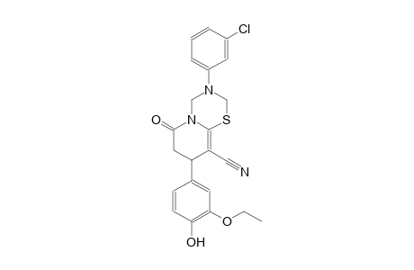 2H,6H-pyrido[2,1-b][1,3,5]thiadiazine-9-carbonitrile, 3-(3-chlorophenyl)-8-(3-ethoxy-4-hydroxyphenyl)-3,4,7,8-tetrahydro-6-oxo-