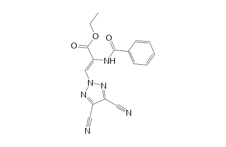 4,5-Dicyano-2-[2'-(ethoxycarbonyl)-2'-(N-benzoylamino)ethylene]-1,2,3-triazole