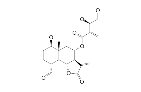 4-EPI-MALACITANOLIDE;8-ALPHA-O-(3,4-DIHYDROXY-2-METHYLENEBUTANOYLOXY)-SONCHUCARPOLIDE