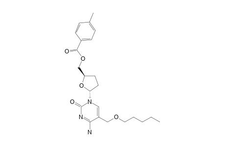 1-(2',3'-DIDEOXY-5-O-(4-METHYLBENZOYL)-ALPHA-D-GLYCERO-PENTOFURANOSYL)-5-PENTYLOXYMETHYLCYTOSINE