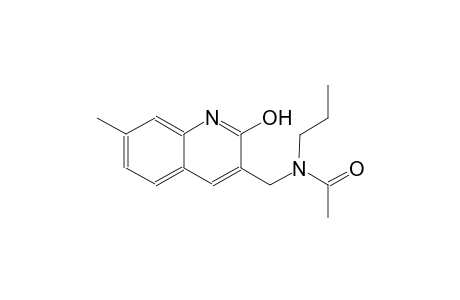 N-[(2-hydroxy-7-methyl-3-quinolinyl)methyl]-N-propylacetamide