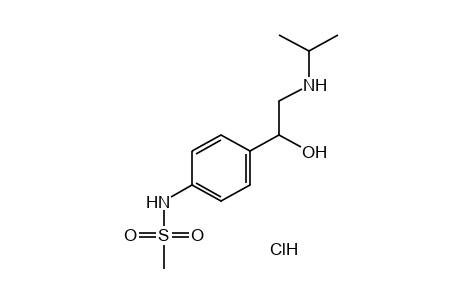 4'-[1-hydroxy-2-(isopropylamino)ethyl]methanesulfonanilide, hydrochloride