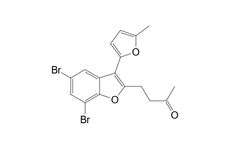 4-[5,7-bis(bromanyl)-3-(5-methylfuran-2-yl)-1-benzofuran-2-yl]butan-2-one