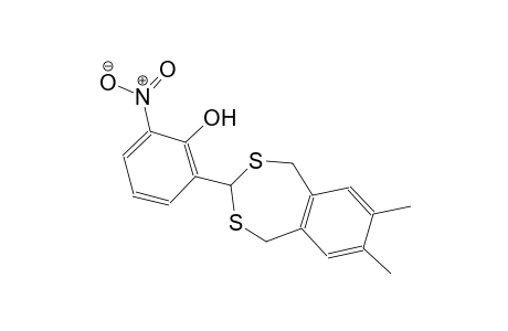 2-(7,8-Dimethyl-1,5-dihydro-2,4-benzodithiepin-3-yl)-6-nitrophenol
