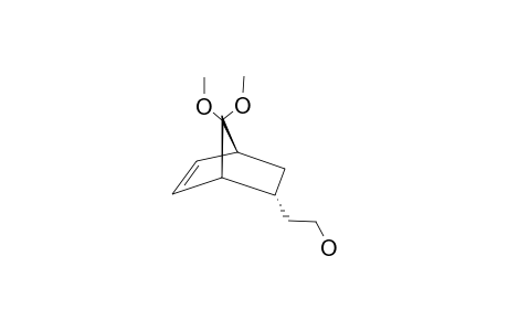 (+/-)-(1S*,4R*,5S*)-5-(2'-hydroxyethyl)-bicyclo-[2.2.1]-hept-2-en-7-one-dimethylketal