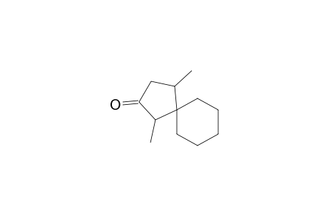 Spiro[4.5]decan-2-one, 1,4-dimethyl-, trans-