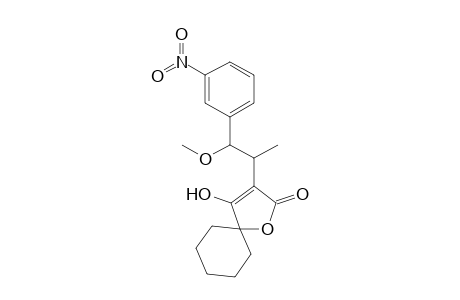 4-Hydroxy-3-[syn-2'-methoxy-1'-methyl-2'-(m-nitrophenyl)ethyl]-1-oxaspiro[4.5]dec-3-ene-2-one