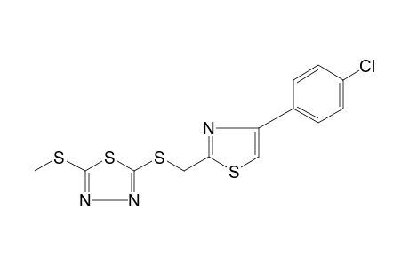 2-{{[4-(p-chlorophenyl)-2-thiazolyl]methyl}thio}-5-(methylthio)-1,3,4-thiazole