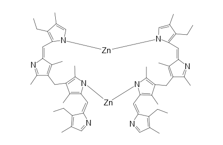 bis{ bis[5'-(3"-Methyl-4"-ethylpyrrol-5"-yl)-2',4'-dimethylpyrrol-3'-yl]methyl} - di zinc complexe