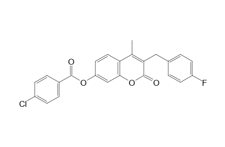 3-(p-Fluorobenzyl)-7-hydroxy-4-methylcoumarin, p-chlorobenzoate