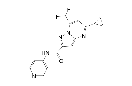 5-cyclopropyl-7-(difluoromethyl)-N-(4-pyridinyl)pyrazolo[1,5-a]pyrimidine-2-carboxamide