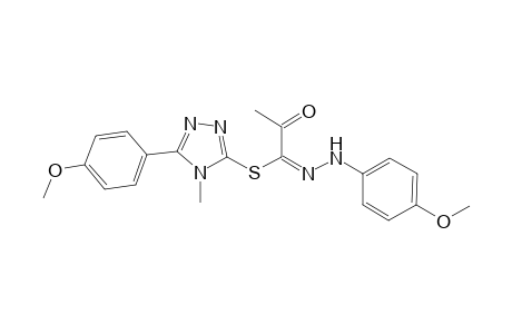 5-(4-methoxyphenyl)-4-methyl-4H-1,2,4-triazol-3-yl (1E)-N-(4-methoxyphenyl)-2-oxopropanehydrazonothioate