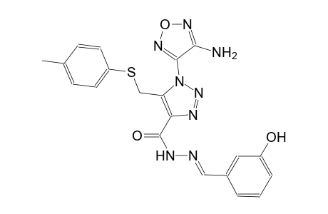 1-(4-amino-1,2,5-oxadiazol-3-yl)-N'-[(E)-(3-hydroxyphenyl)methylidene]-5-{[(4-methylphenyl)sulfanyl]methyl}-1H-1,2,3-triazole-4-carbohydrazide