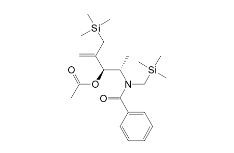 (3R,4S)-2-[(Trimethylsilyl)methyl]-3-acetoxy-4-[N-[(trimethylsilyl)methyl]-N-benzoylamino]-1-pentene