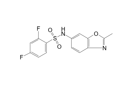 2,4-difluoro-N-(2-methyl-6-benzoxazolyl)benzenesulfonamide